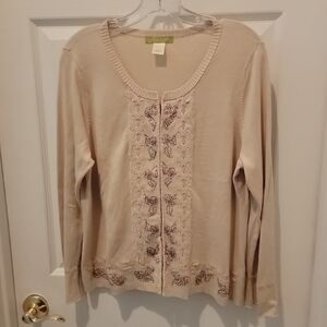 Sigrid Olsen Size Large Beaded Cardigan
